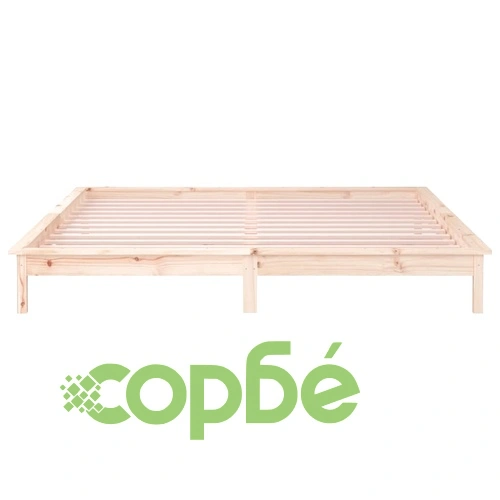 LED рамка за легло 135x190 см Double масивно дърво ➤ топ цена ➤ sorbe.bg