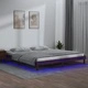 LED легло меденокафяво 135x190 см Double масивно дърво