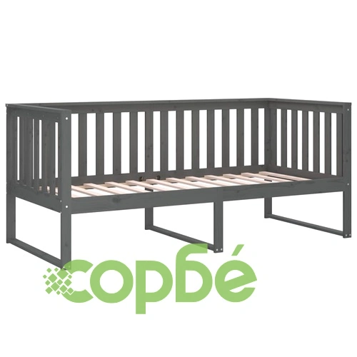 Дневно легло Сиво 100x200 см масивно борово дърво ➤ топ цена ➤ sorbe.bg