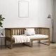 Дневно легло, меденокафяво, борово дърво масив, 100x200 см