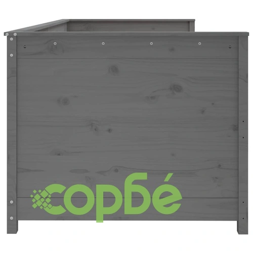 Дневно легло Сиво 100x200 см масивно борово дърво ➤ топ цена ➤ sorbe.bg