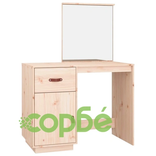 Тоалетка, 95x50x134 см, борово дърво масив ➤ топ цена ➤ sorbe.bg