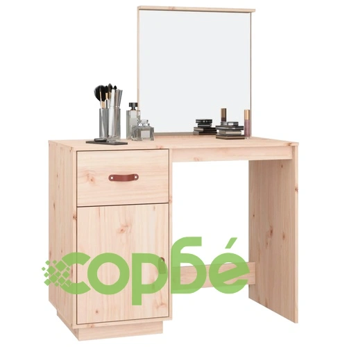 Тоалетка, 95x50x134 см, борово дърво масив ➤ топ цена ➤ sorbe.bg