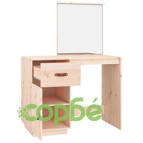 Тоалетка, 95x50x134 см, борово дърво масив ➤ топ цена ➤ sorbe.bg