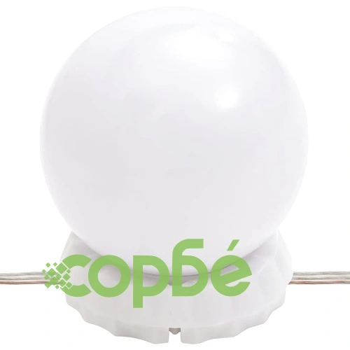 Тоалетка с LED, 95x50x133,5 см, борово дърво масив ➤ топ цена ➤ sorbe.bg