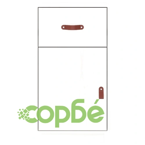 Шкаф за бюро, Бял, 40x50x75 см, борово дърво масив ➤ топ цена ➤ sorbe.bg