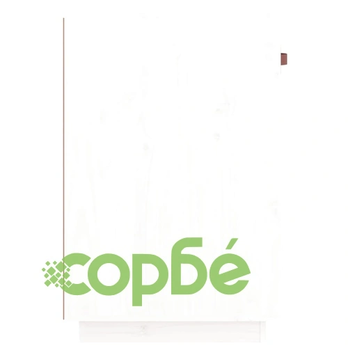 Шкаф за бюро, Бял, 40x50x75 см, борово дърво масив ➤ топ цена ➤ sorbe.bg