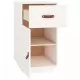 Шкаф за бюро, Бял, 40x50x75 см, борово дърво масив