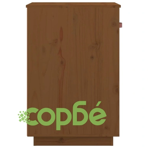 Шкаф за бюро, меденокафяв, 40x50x75 см, борово дърво масив ➤ топ цена ➤ sorbe.bg