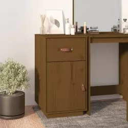 Шкаф за бюро, Меденокафяв, 40x50x75 см, борово дърво масив