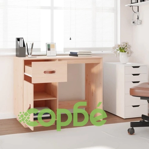 Бюро, 95x50x75 см, борово дърво масив ➤ топ цена ➤ sorbe.bg