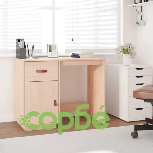 Бюро, 95x50x75 см, борово дърво масив ➤ топ цена ➤ sorbe.bg