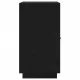 Сайдборд, черен, 65,5x40x75 см, бор масив