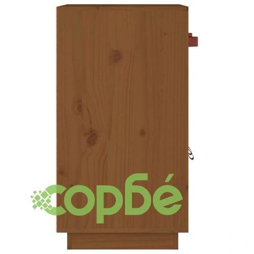 Сайдборд, меденокафяв, 65,5x40x75 см, бор масив ➤ топ цена ➤ sorbe.bg