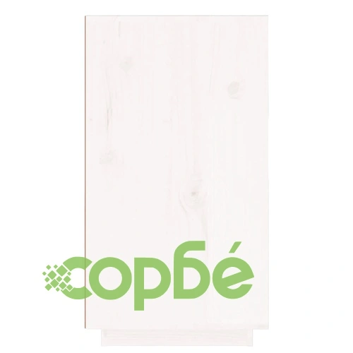 Сайдборд, бял, 100x40x75 см, бор масив ➤ топ цена ➤ sorbe.bg