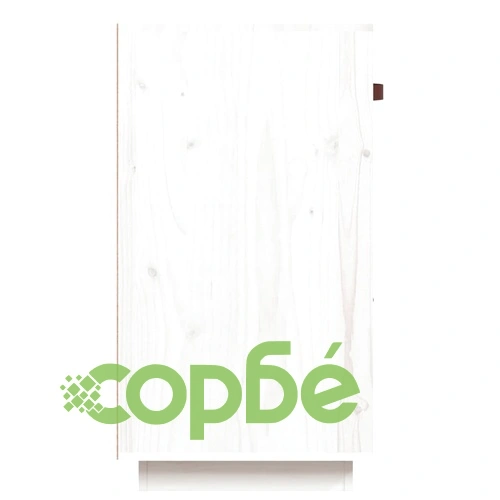 Сайдборд, бял, 100x40x75 см, бор масив ➤ топ цена ➤ sorbe.bg