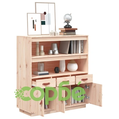 Висок шкаф, 100x40x108,5 см, борово дърво масив ➤ топ цена ➤ sorbe.bg