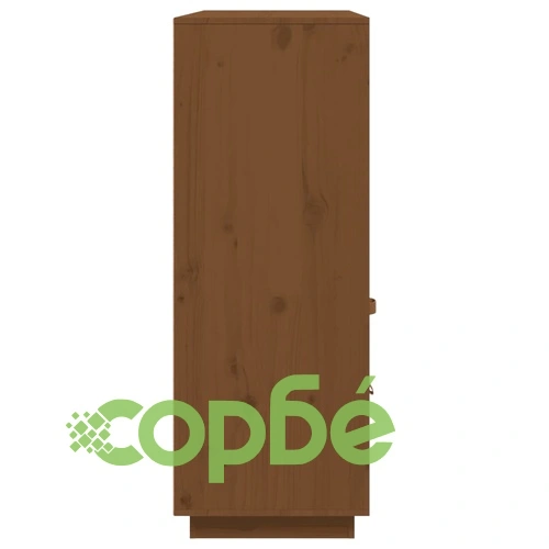 Висок шкаф, меденокафяв, 100x40x108,5 см, борово дърво масив ➤ топ цена ➤ sorbe.bg