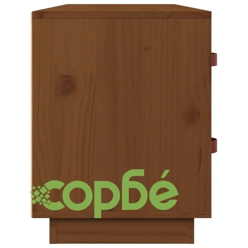 Пейка за обувки меденокафява 100x34x45 см борово дърво масив ➤ топ цена ➤ sorbe.bg