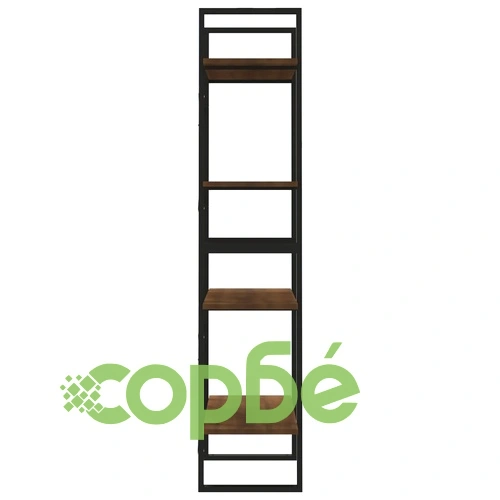 Библиотека на 4 нива, кафяв дъб, 60x30x140 см, инженерно дърво ➤ топ цена ➤ sorbe.bg