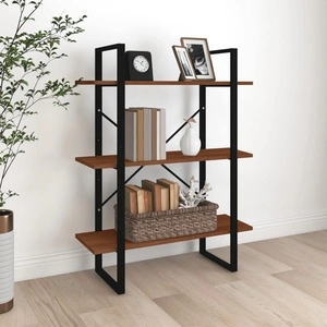 Библиотека, кафяв дъб, 80x30x105 см, инженерно дърво