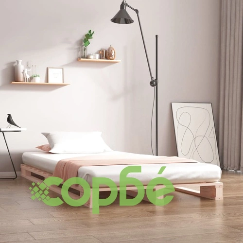 Легло от палети, 75x190 см, бор масив, Small Single ➤ топ цена ➤ sorbe.bg