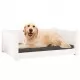 Кучешко легло, бяло, 75,5x55,5x28 см, борова дървесина масив