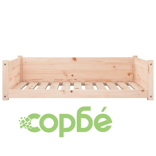 Кучешко легло, 95,5x65,5x28 см, борово дърво масив ➤ топ цена ➤ sorbe.bg