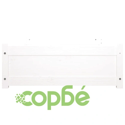 Кучешко легло, бяло, 95,5x65,5x28 см, борова дървесина масив ➤ топ цена ➤ sorbe.bg