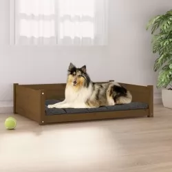 Кучешко легло, меденокафяво, 95,5x65,5x28 см, бор масив
