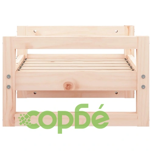 Кучешко легло, 55,5x45,5x28 см, борово дърво масив ➤ топ цена ➤ sorbe.bg