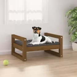 Кучешко легло, меденокафяво, 55,5x45,5x28 см, бор масив