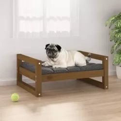 Кучешко легло, меденокафяво, 65,5x50,5x28 см, бор масив