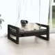 Кучешко легло, черно, 65,5x50,5x28 см, борова дървесина масив