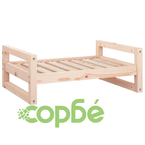 Кучешко легло, 75,5x55,5x28 см, борова дървесина масив ➤ топ цена ➤ sorbe.bg