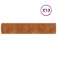 Градински кантове 10 бр 20x103 см гъвкави кортенова стомана