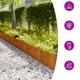 Градински кантове 30 бр 25x103 см гъвкави кортенова стомана