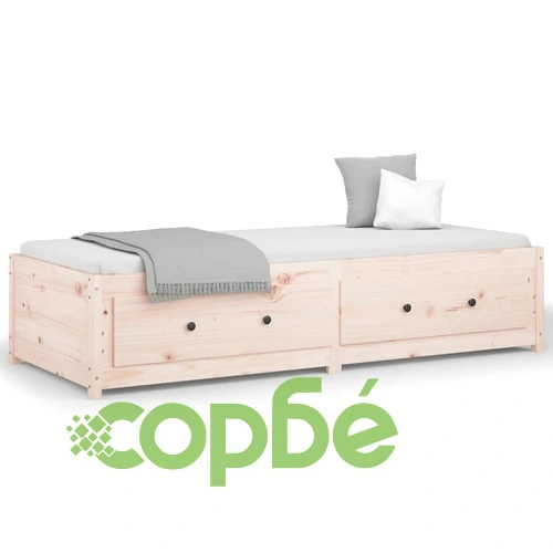 Дневно легло 75x190 см Small Single борово дърво масив ➤ топ цена ➤ sorbe.bg