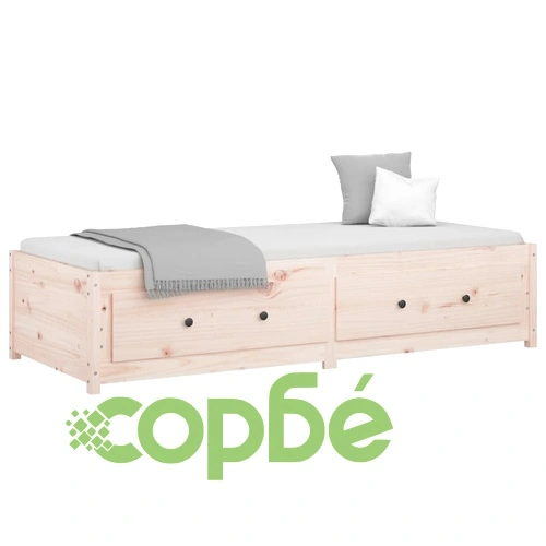 Дневно легло 75x190 см Small Single борово дърво масив ➤ топ цена ➤ sorbe.bg