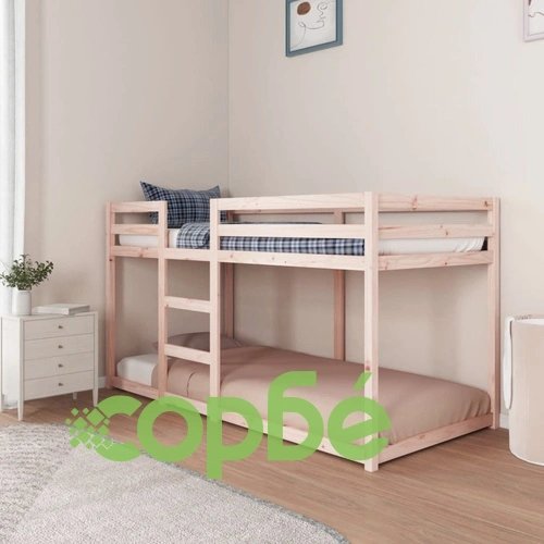 Двуетажно легло, 90x200 см, борово дърво масив ➤ топ цена ➤ sorbe.bg