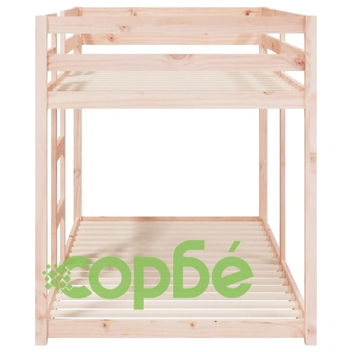 Двуетажно легло, 90x200 см, борово дърво масив ➤ топ цена ➤ sorbe.bg