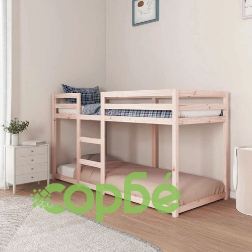 Двуетажно легло, 80x200 см, борово дърво масив ➤ топ цена ➤ sorbe.bg
