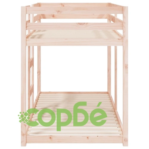 Двуетажно легло, 80x200 см, борово дърво масив ➤ топ цена ➤ sorbe.bg