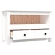 ТВ шкаф, бял, 79x35x52 см, бор масив