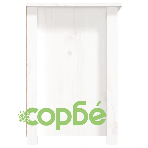 ТВ шкаф, бял, 79x35x52 см, бор масив ➤ топ цена ➤ sorbe.bg