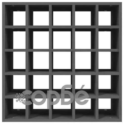 Шкаф за вино, сив, 56x25x56 см, борово дърво масив ➤ топ цена ➤ sorbe.bg