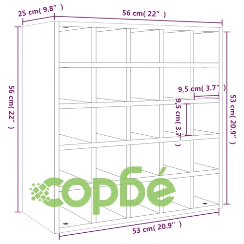 Шкаф за вино, сив, 56x25x56 см, борово дърво масив ➤ топ цена ➤ sorbe.bg