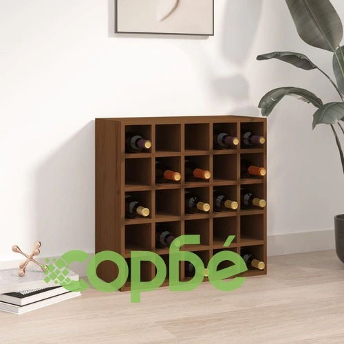 Шкаф за вино меденокафяв 56x25x56 см масивна дървесина бор ➤ топ цена ➤ sorbe.bg