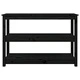 Конзолна маса черно 110x40x74 см борово дърво масив