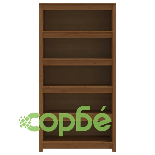 Библиотека, меденокафява, 80x35x154 см, бор масив ➤ топ цена ➤ sorbe.bg